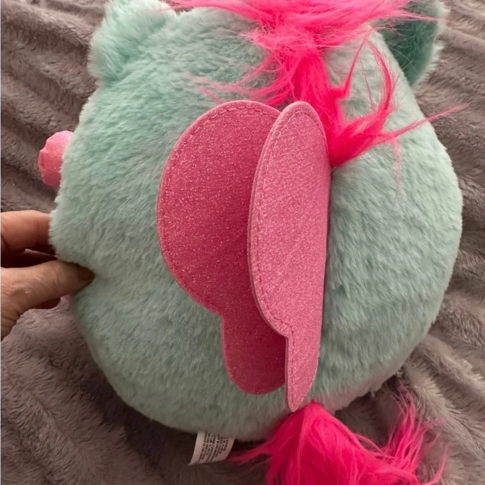 🦄💕 ZURU Rainbocorn Plush Toy Mint Green Pink Glitter Wings